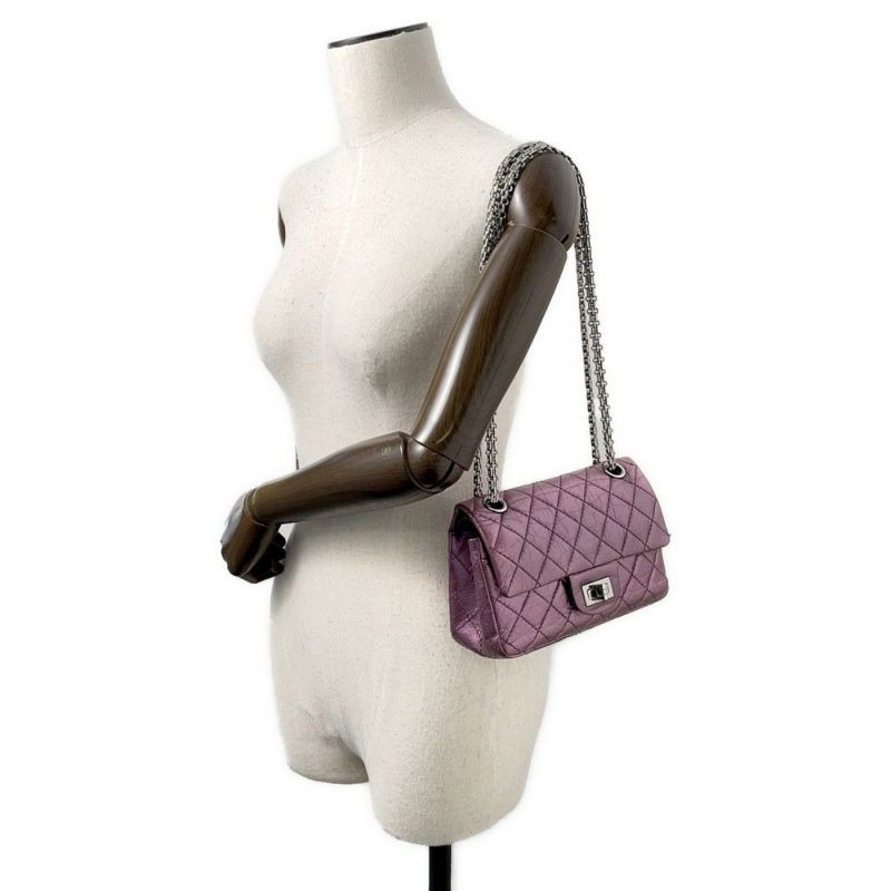 シャネル チェーンショルダーバッグ マトラッセ 2.55 ミニ ラムスキン CHANEL