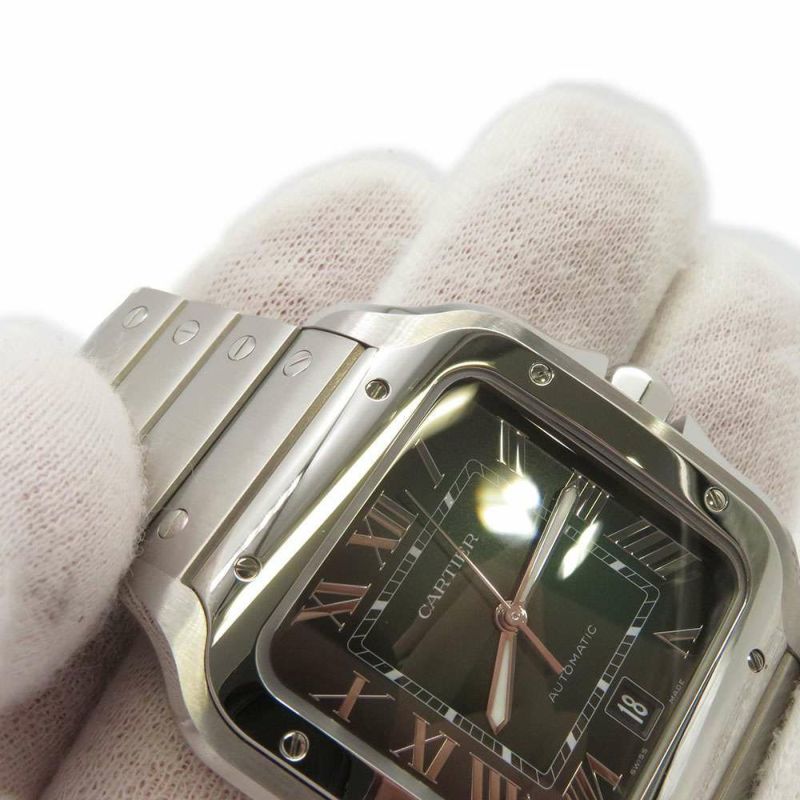 カルティエ サントス ドゥ カルティエ LM WSSA0062 Cartier 腕時計 グリーン文字盤