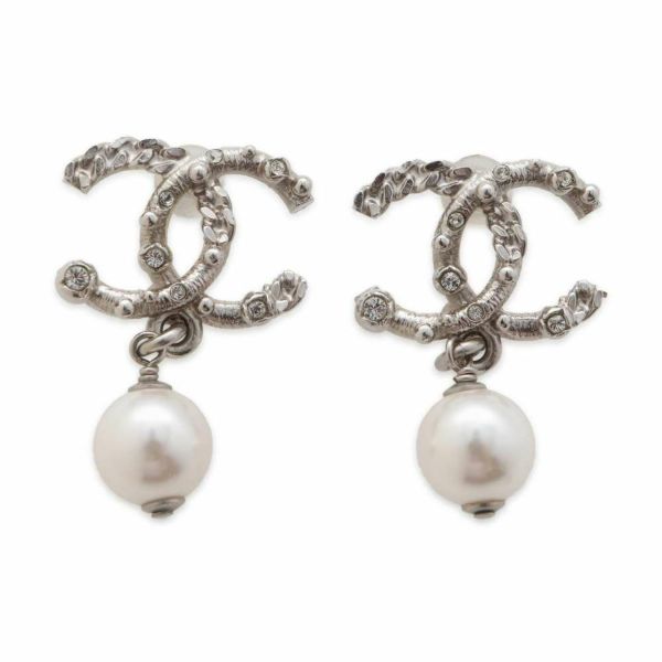 シャネル ピアス ココマーク ラインストーン フェイクパール C21 A CHANEL アクセサリー