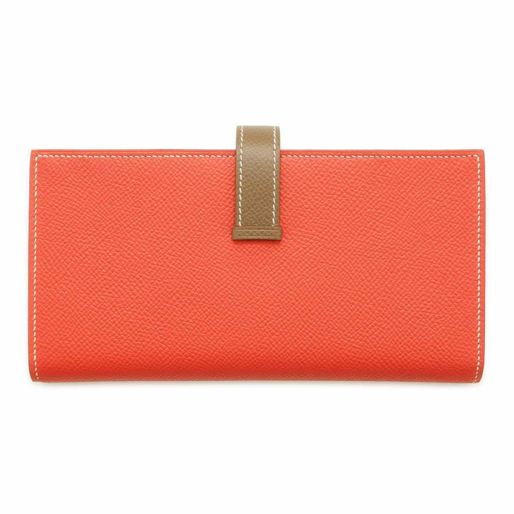 エルメス 長財布 ベアンスフレ ヴェルソ マチ有り エトゥープ/ローズジャイプール/ヴォーエプソン □P刻印