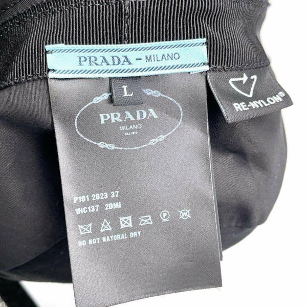 プラダ バケットハット Re-Nylon ナイロン サイズL 1HC137 PRADA 帽子 黒