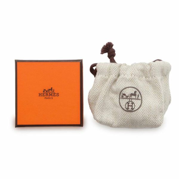 エルメス リング オランプ ブラック/シルバー金具 ヴォーエプソン サイズL HERMES 指輪