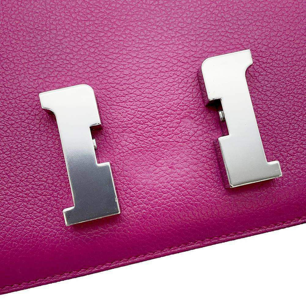 エルメス ミニ コンスタンス3 ローズパープル/シルバー金具 エバーカラー C刻印 HERMES