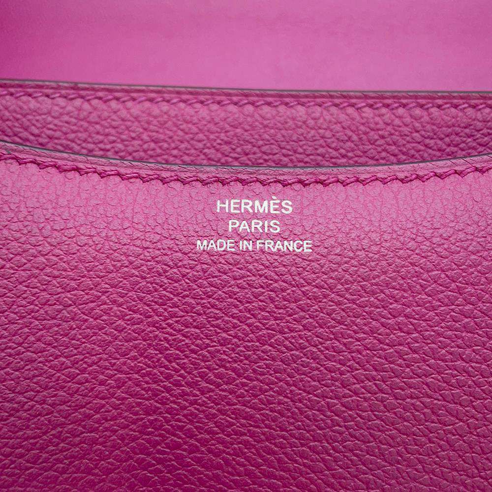 エルメス ミニ コンスタンス3 ローズパープル/シルバー金具 エバーカラー C刻印 HERMES