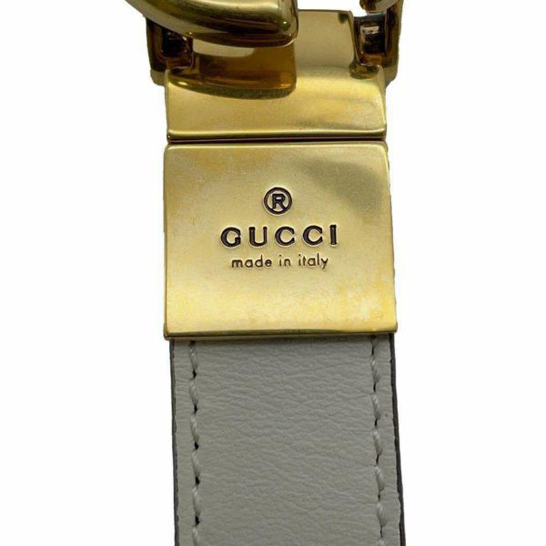 グッチ ベルト GGマーモント リバーシブル スリム レザー サイズ70 659418 GUCCI 白