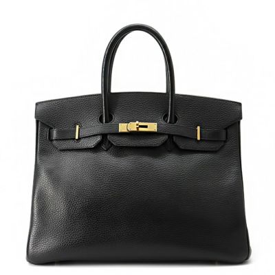 エルメス ハンドバッグ バーキン35 白 ルテニウム金具 HERMES