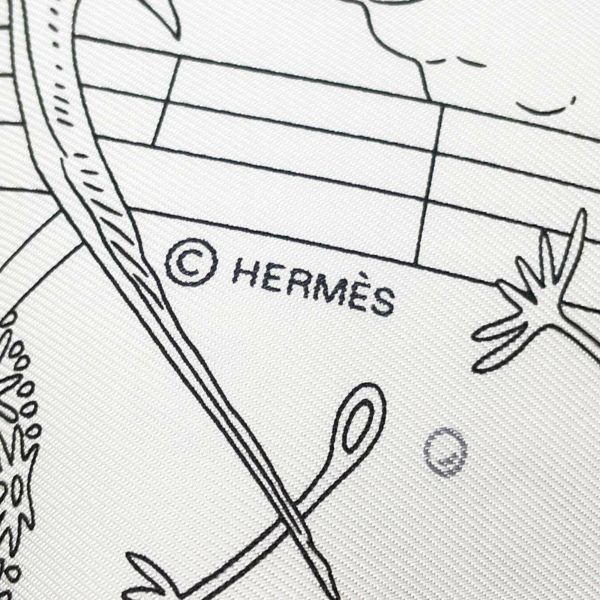 エルメス スカーフ カレ90 エルメス・フラッグシップ Hermes Flagship HERMES シルクスカーフ 2024年春夏 黒