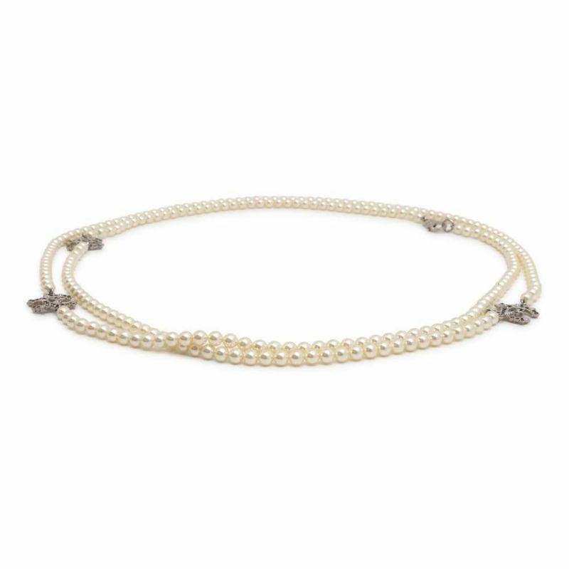 シャネル ロングネックレス ココマーク フェイクパール B 16K CHANEL