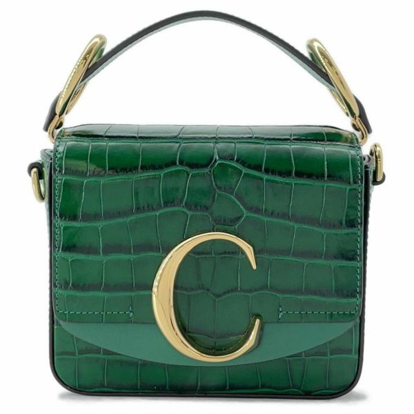 クロエ ハンドバッグ CHLOE C クロエシー 型押しクロコダイル CHC19US193 Chloe ポシェット 2wayショルダーバッグ