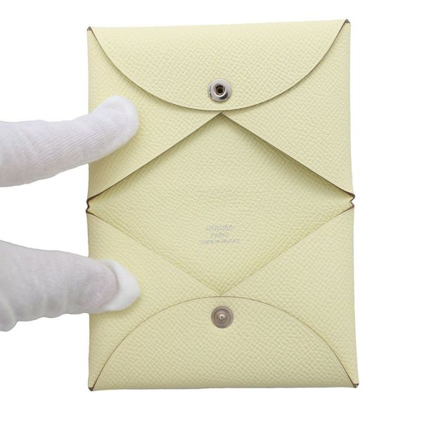 エルメス カードケース カルヴィ ジョーヌミルトン エプソン W刻印 HERMES 名刺入れ