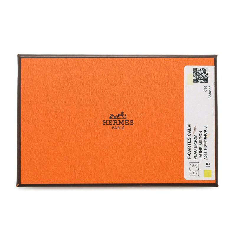 エルメス カードケース カルヴィ ジョーヌミルトン エプソン W刻印 HERMES 名刺入れ