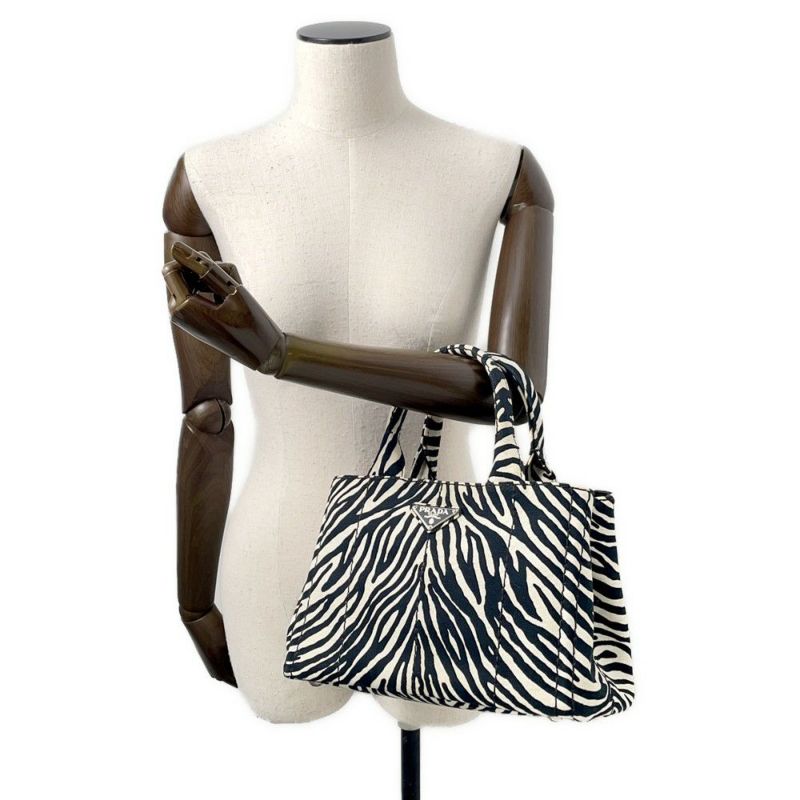 プラダ トートバッグ カナパ CANAPA ゼブラ 1BG439 PRADA バッグ 2wayショルダー