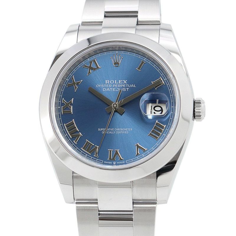 ロレックス デイトジャスト41 126300 ROLEX 腕時計 アズーロブルー文字盤