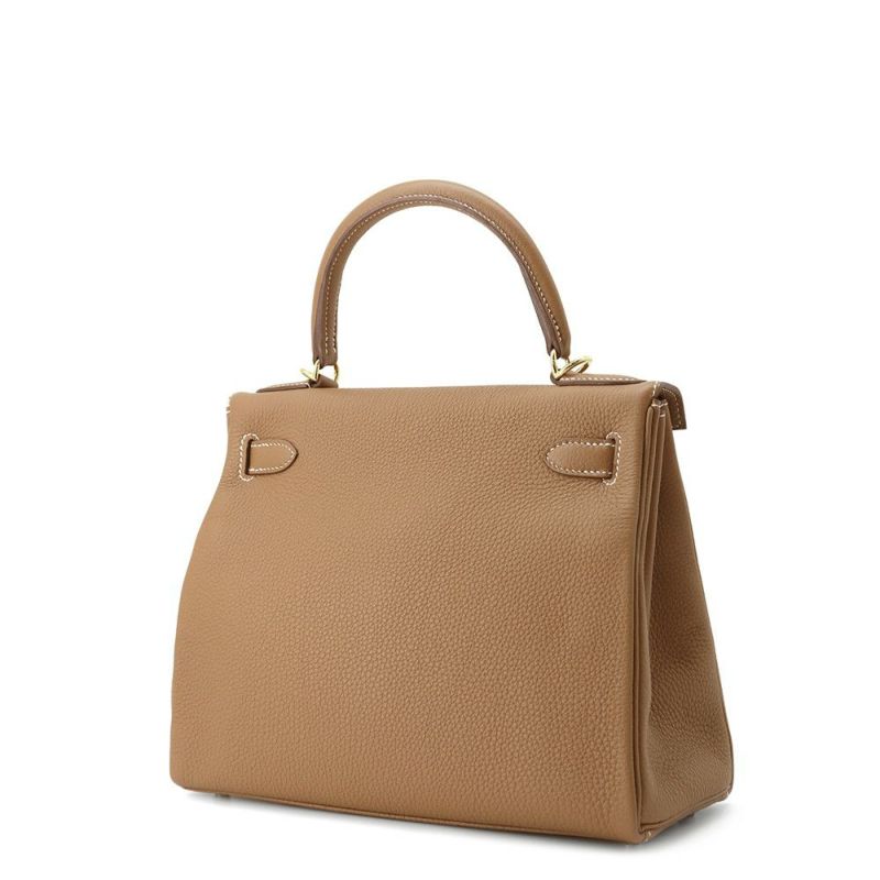 エルメス ハンドバッグ ケリー28 内縫い ゴールド/ゴールド金具 トゴ U刻印 2wayショルダー