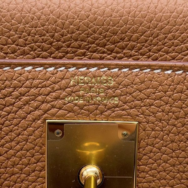 エルメス ハンドバッグ ケリー28 内縫い ゴールド/ゴールド金具 トゴ U刻印 2wayショルダー