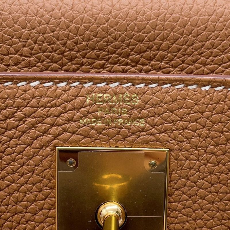 エルメス ハンドバッグ ケリー28 内縫い ゴールド/ゴールド金具 トゴ U刻印 2wayショルダー
