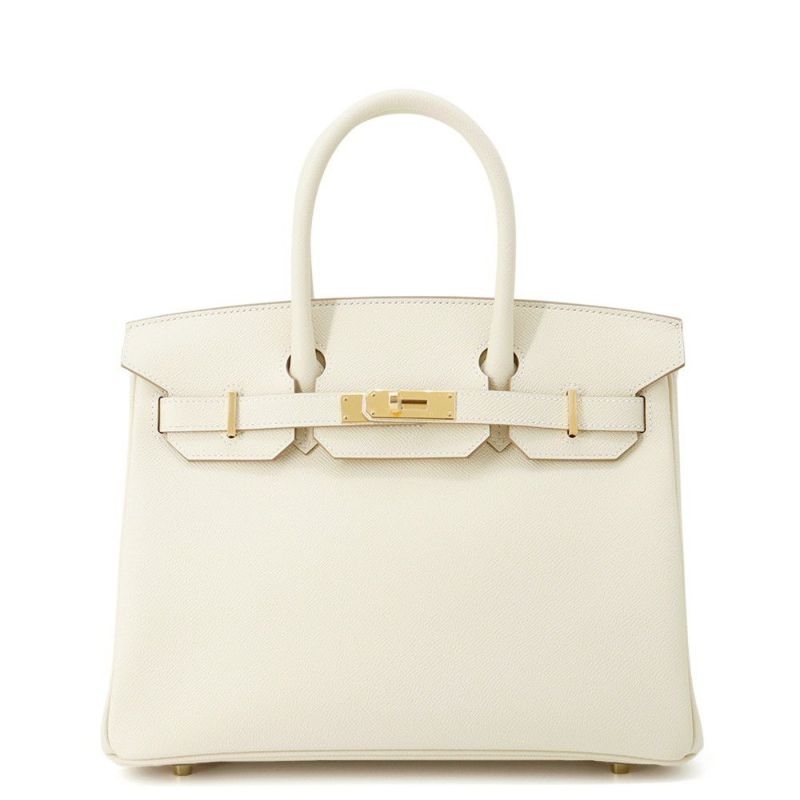 エルメス バーキン30 クレ/ゴールド金具 エプソン K刻印 HERMES Birkin ハンドバッグ