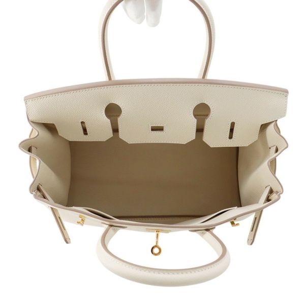 エルメス バーキン30 クレ/ゴールド金具 エプソン K刻印 HERMES Birkin ハンドバッグ