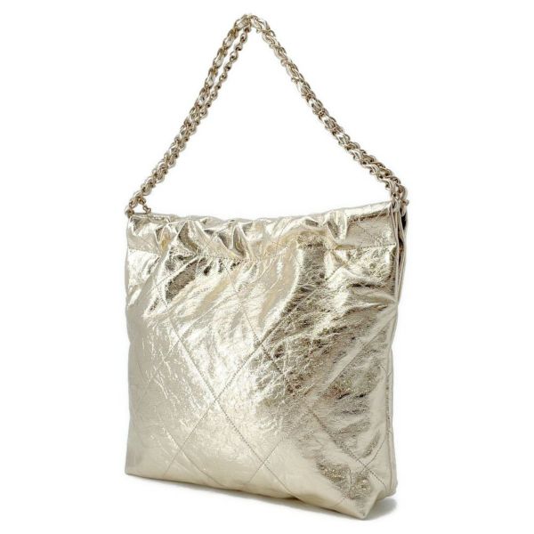 シャネル チェーンショルダーバッグ CHANEL22 スモール シャイニーカーフレザー AS3260 CHANEL ポーチ付き
