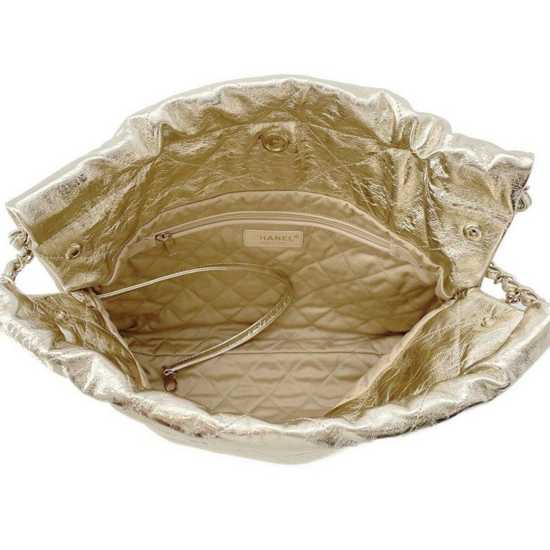 シャネル チェーンショルダーバッグ CHANEL22 スモール シャイニーカーフレザー AS3260 CHANEL ポーチ付き