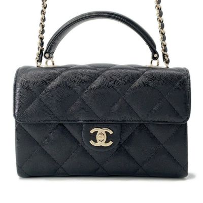 シャネル ミニミニ マトラッセ カーフィア バッグ CHANEL Pre-Owned Mini Diamond Quilted Crossbody Bag | Black