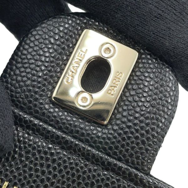 シャネル ハンドバッグ マトラッセ トップハンドル キャビアスキン AP4568 CHANEL 2way 黒