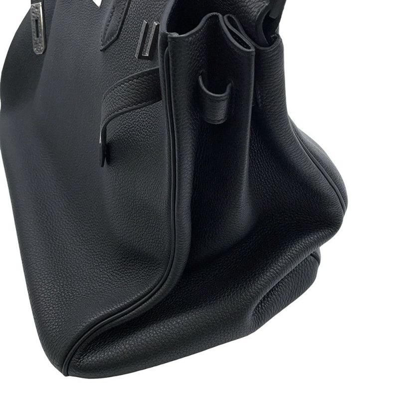 エルメス バーキン40 ブラック/シルバー金具 トゴ D刻印 HERMES Birkin ハンドバッグ 黒