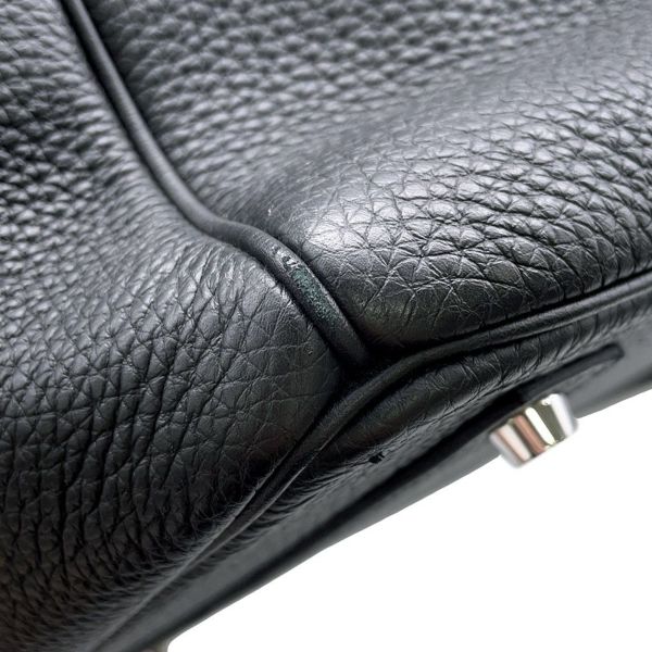 エルメス バーキン40 ブラック/シルバー金具 トゴ D刻印 HERMES Birkin ハンドバッグ 黒