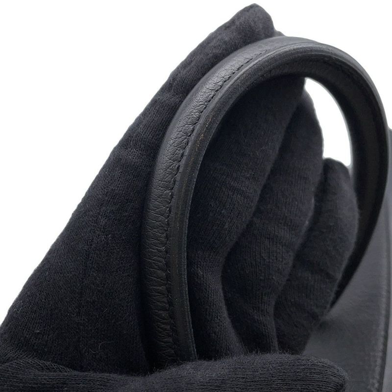 エルメス バーキン40 ブラック/シルバー金具 トゴ D刻印 HERMES Birkin ハンドバッグ 黒