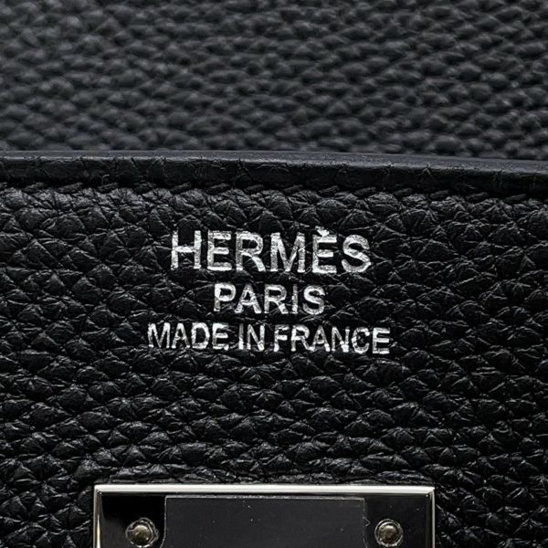 エルメス バーキン40 ブラック/シルバー金具 トゴ D刻印 HERMES Birkin ハンドバッグ 黒