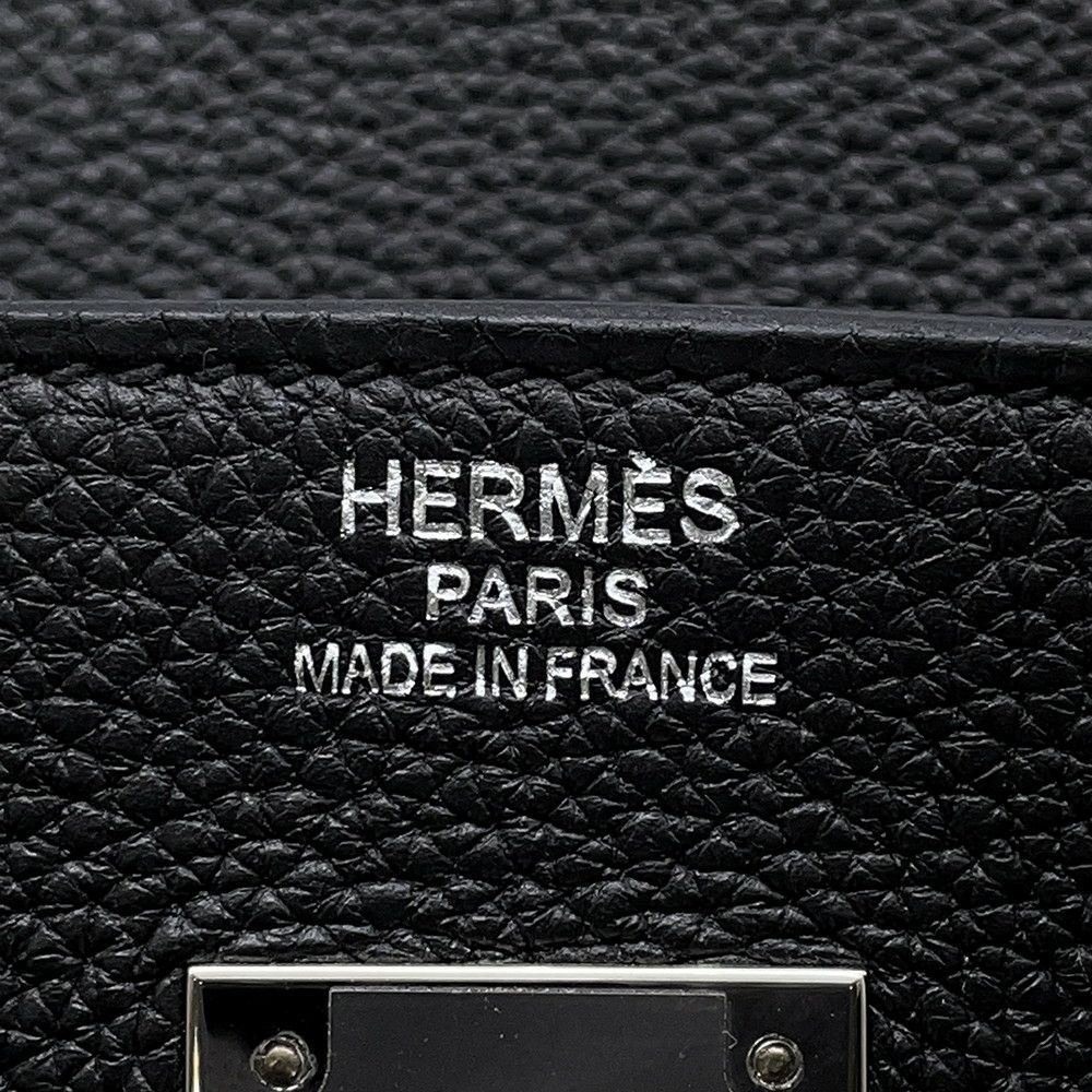 エルメス バーキン40 ブラック/シルバー金具 トゴ D刻印 HERMES Birkin ハンドバッグ 黒