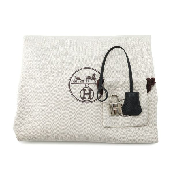 エルメス バーキン40 ブラック/シルバー金具 トゴ D刻印 HERMES Birkin ハンドバッグ 黒