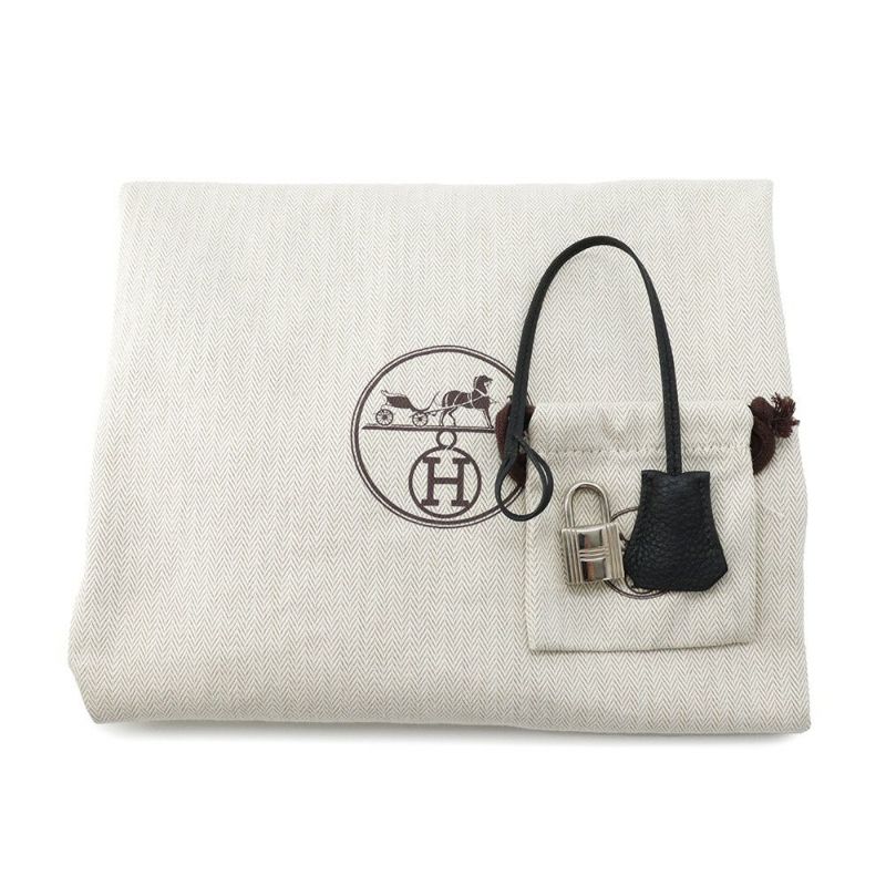 エルメス バーキン40 ブラック/シルバー金具 トゴ D刻印 HERMES Birkin ハンドバッグ 黒