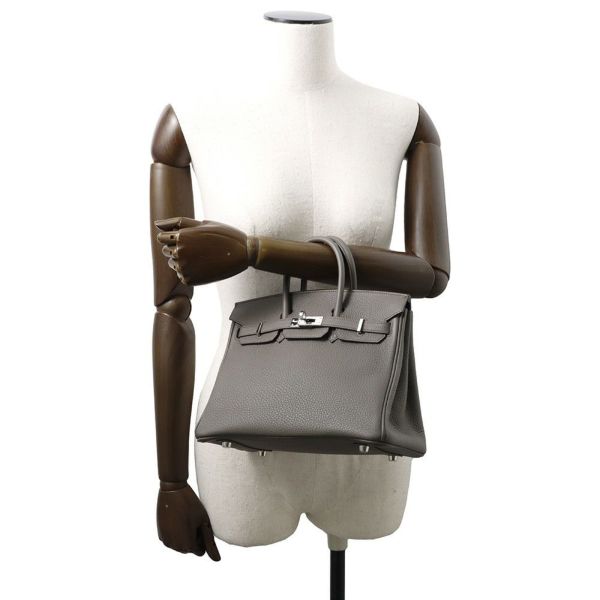 エルメス バーキン25 エタン/シルバー金具 トゴ U刻印 HERMES Birkin ハンドバッグ
