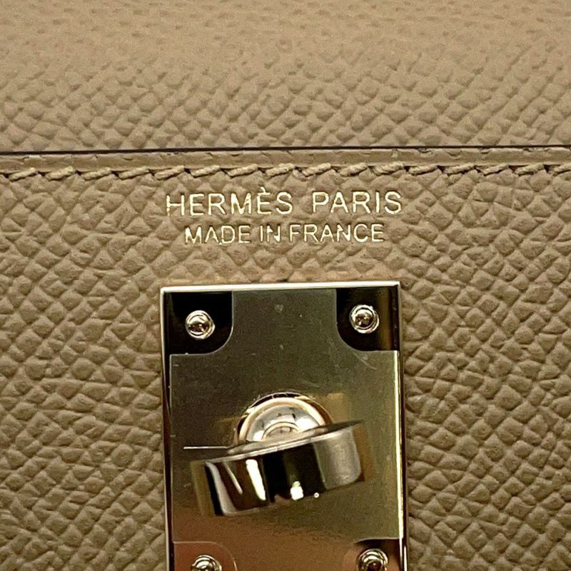 エルメス ハンドバッグ ミニケリー2 外縫い プシエール/シャンパンゴールド金具 エプソン W刻印 2wayショルダー