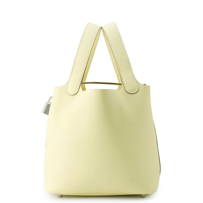 エルメス ハンドバッグ ピコタンロックPM ジョーヌミルトン/シルバー金具 トリヨンクレマンス W刻印