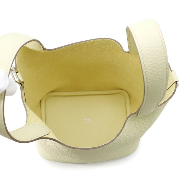 エルメス ハンドバッグ ピコタンロックPM ジョーヌミルトン/シルバー金具 トリヨンクレマンス W刻印