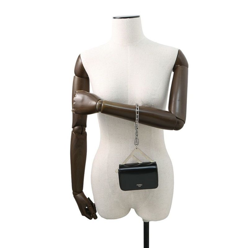 フェンディ ハンドバッグ ファースト サイト ナノ 7AS173 FENDI バッグ チェーン 黒