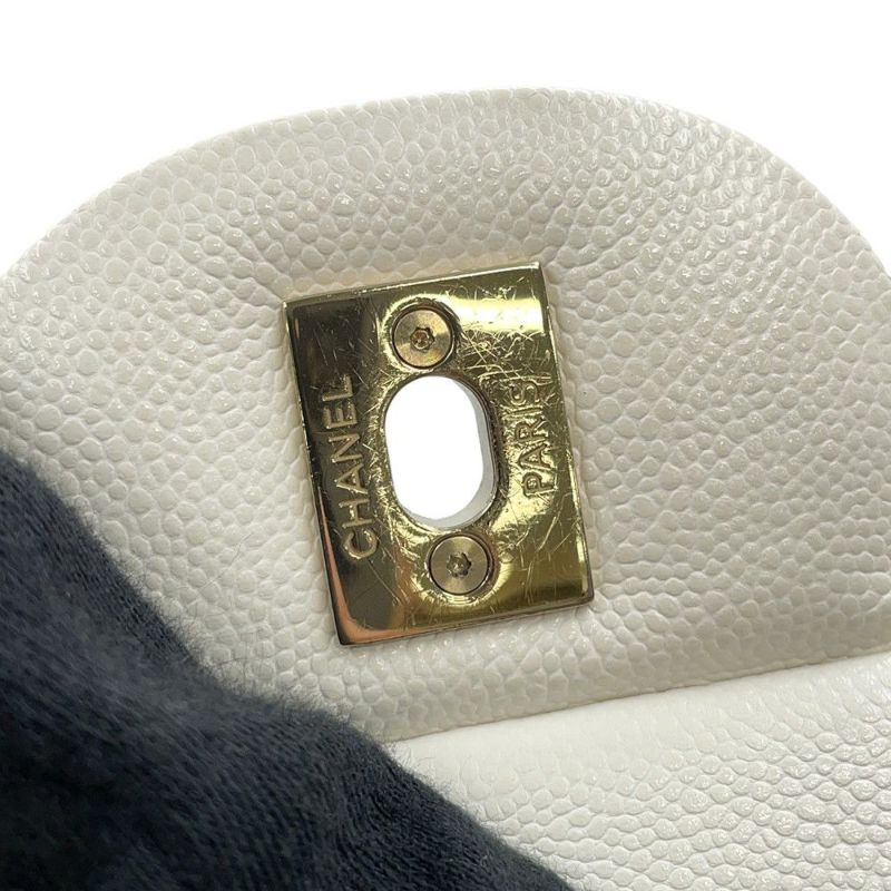 シャネル チェーンショルダーバッグ ココマーク マトラッセ30 キャビアスキン A58600 CHANEL