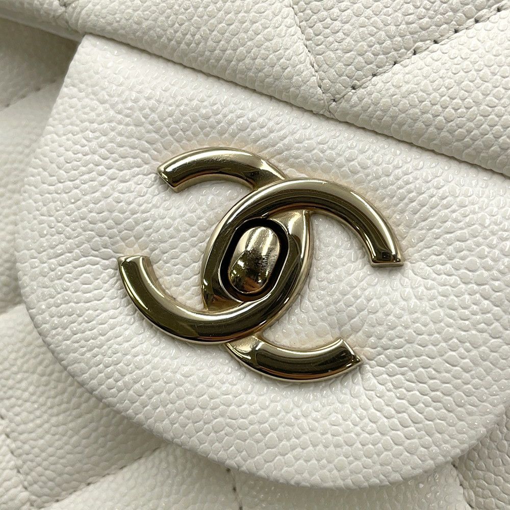 シャネル チェーンショルダーバッグ ココマーク マトラッセ30 キャビアスキン A58600 CHANEL