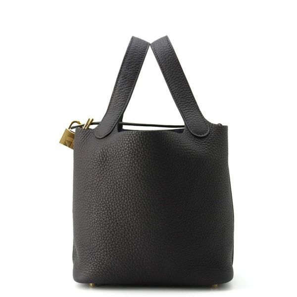 エルメス ハンドバッグ ピコタンロックPM プルノワール/ゴールド金具 トリヨンクレマンス W刻印