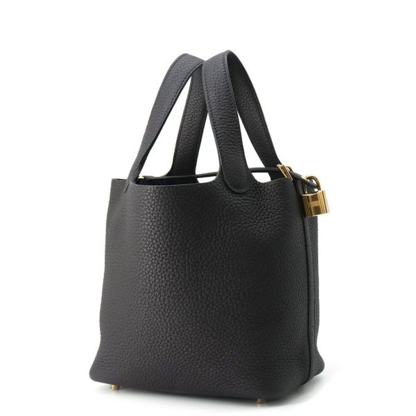 エルメス ハンドバッグ ピコタンロックPM プルノワール/ゴールド金具 トリヨンクレマンス W刻印