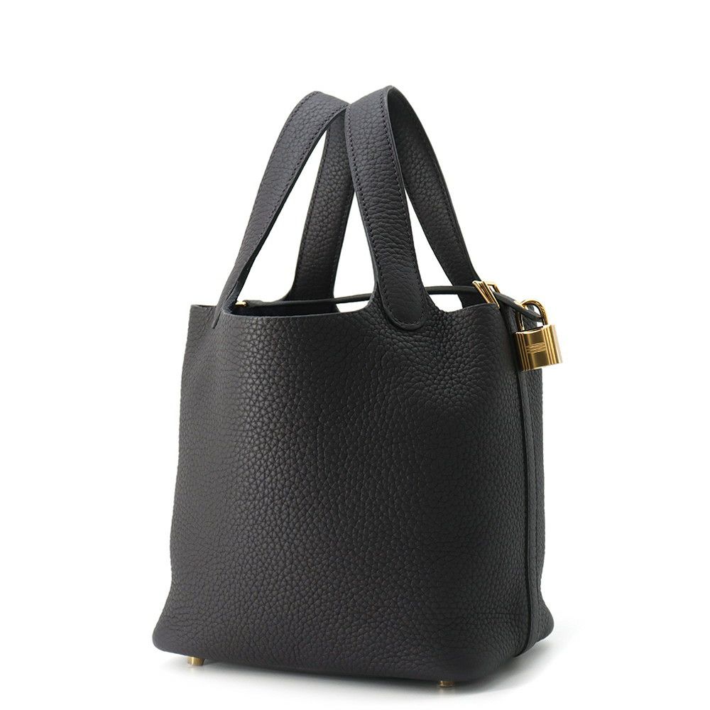 エルメス ハンドバッグ ピコタンロックPM プルノワール/ゴールド金具 トリヨンクレマンス W刻印