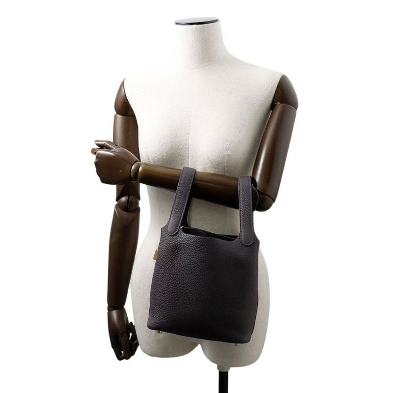 エルメス ハンドバッグ ピコタンロックPM プルノワール/ゴールド金具 トリヨンクレマンス W刻印