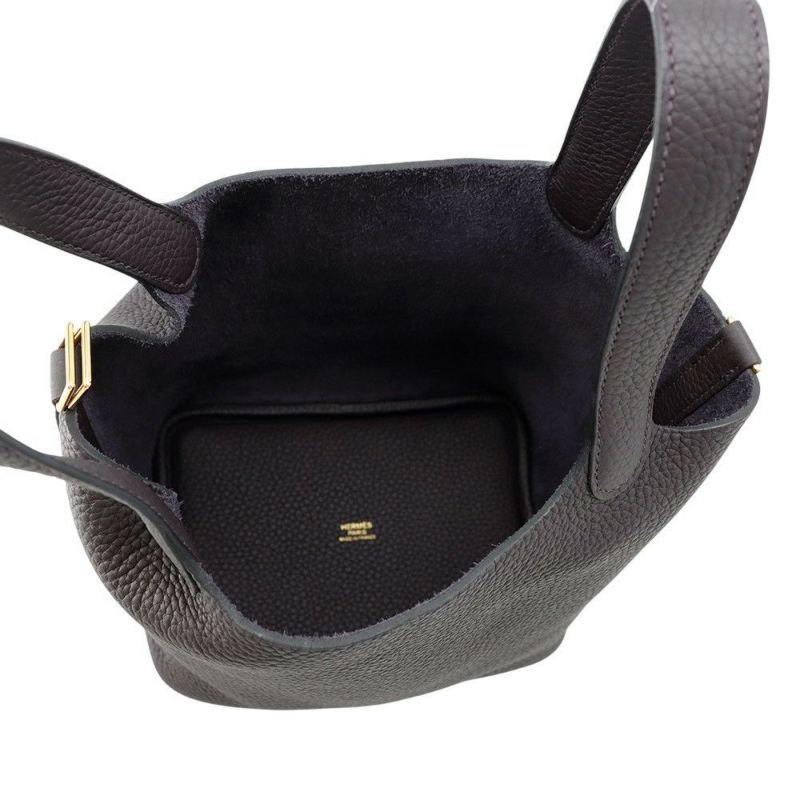 エルメス ハンドバッグ ピコタンロックPM プルノワール/ゴールド金具 トリヨンクレマンス W刻印