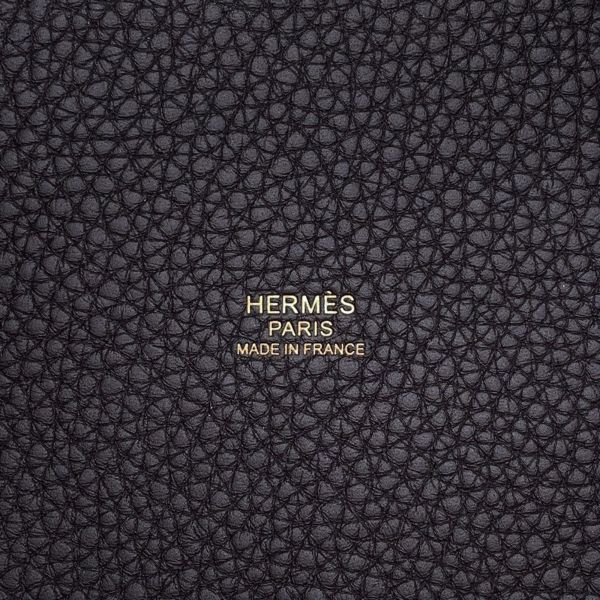 エルメス ハンドバッグ ピコタンロックPM プルノワール/ゴールド金具 トリヨンクレマンス W刻印