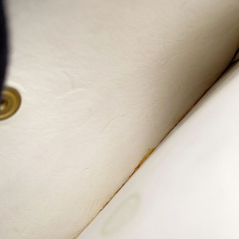 エルメス ショルダーバッグ リングドゥ ホワイト/ゴールド金具 オーストリッチ 〇M刻印 白