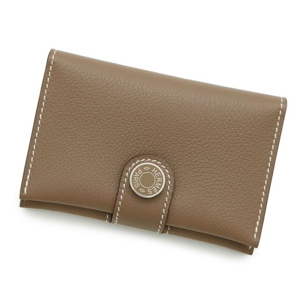 エルメス カードケース RMS RMS エトゥープ/シルバー金具 エバーカラー K刻印 HERMES 名刺入れ