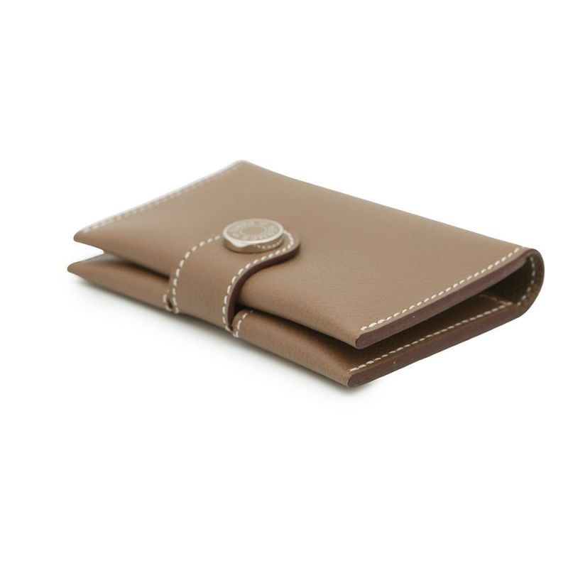 エルメス カードケース RMS RMS エトゥープ/シルバー金具 エバーカラー K刻印 HERMES 名刺入れ