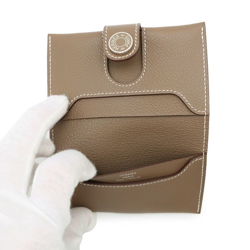 エルメス カードケース RMS RMS エトゥープ/シルバー金具 エバーカラー K刻印 HERMES 名刺入れ